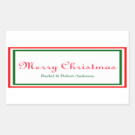 Adesivo Retangular Trim de Natal Duplo - Vinheta Retangular