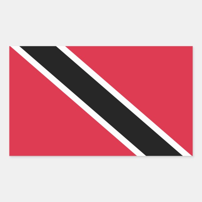 Adesivo Retangular Trinidad e Tobago (Frente)