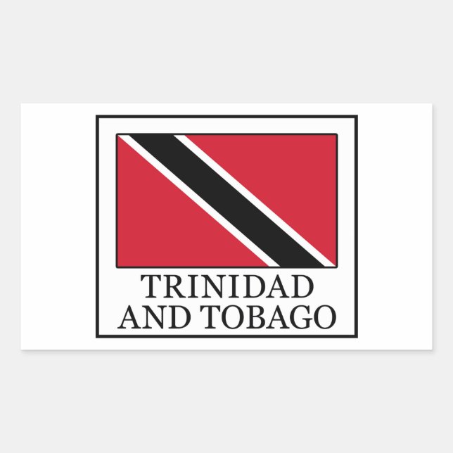 Adesivo Retangular Trinidade e Tobago (Frente)