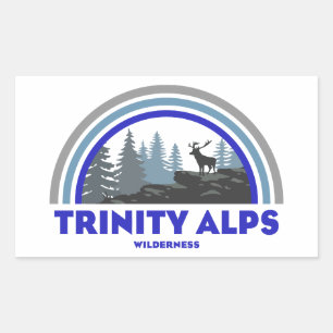 Adesivo Retangular Trinity Alps Wilderness Califórnia Veado Arco-íris