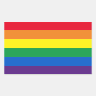 Adesivo Retangular Tripas arco-íris cores Lgbt Lgbtq gay flag