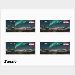 Adesivo Retangular Tromso das luzes do norte