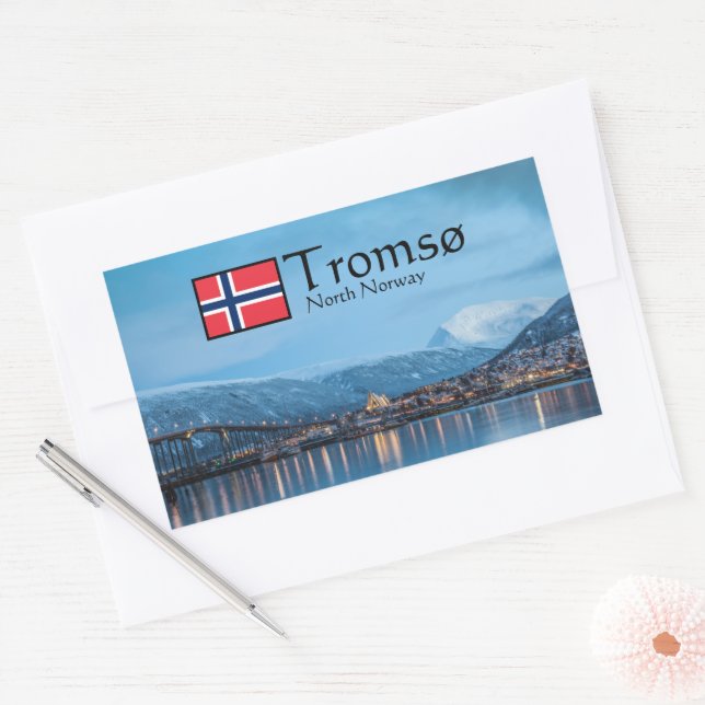 Adesivo Retangular Tromsø Noruega (Envelope)