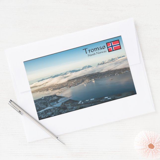 Adesivo Retangular Tromso Norway Souvenir (Envelope)
