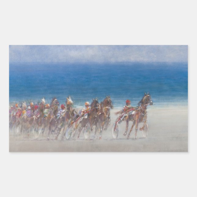 Adesivo Retangular Trotting Races Lancieux Brittany 2014 (Frente)