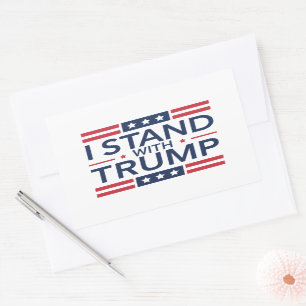 Adesivo Retangular Trump 2024 Eu Apoio Trump Apoio Presidente 