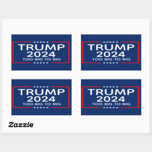 Adesivo Retangular Trump 2024 Grande Demais Para O Rig