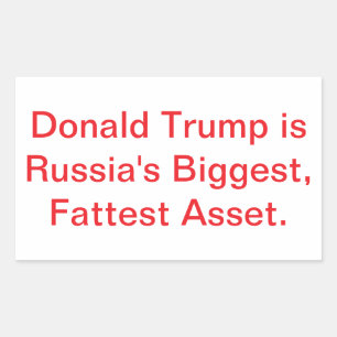Adesivo Retangular Trump Ativo Russo Gordo Jeff Hankamer Artjunkhaus