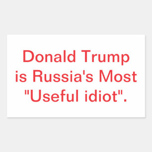 Adesivo Retangular Trump é um Ativo Russo Jeff Hankamer Artjunkhaus