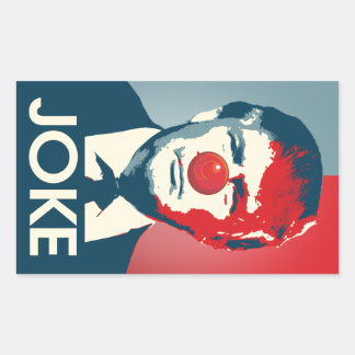 Adesivo Retangular Trump é uma Piada - Propaganda Anti-Trump