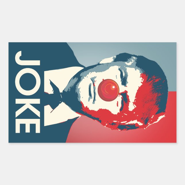 Adesivo Retangular Trump é uma Piada - Propaganda Anti-Trump (Frente)