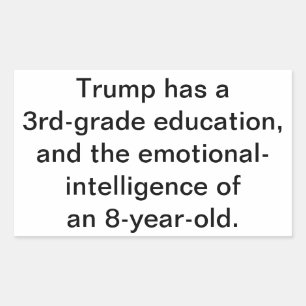 Adesivo Retangular Trump não tem educação Hankamer Artjunkhaus Tolo