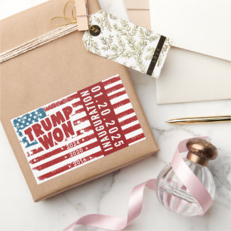 Adesivo Retangular Trump Won 2024