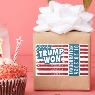 Adesivo Retangular Trump Won 2024