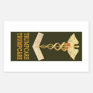 Adesivo Retangular TrumpCare — dois chapéus