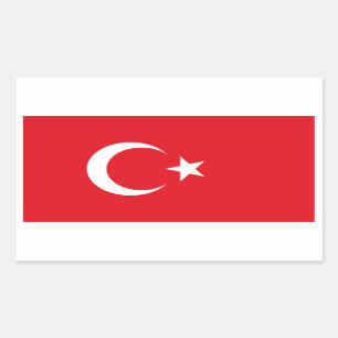 Adesivo Retangular Turquia/Bandeira Turca