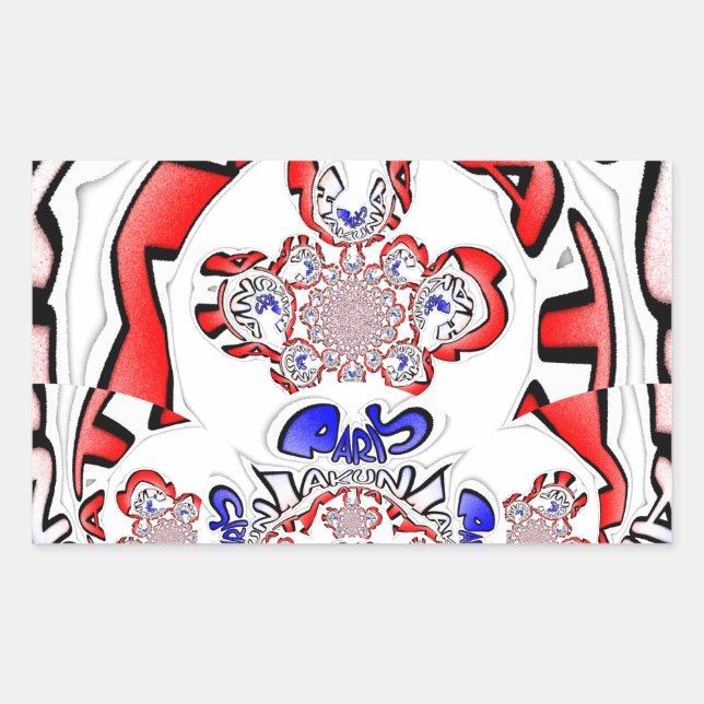 Adesivo Retangular Twist Francês Hakuna Matata: Mistura Cultural Únic (Frente)