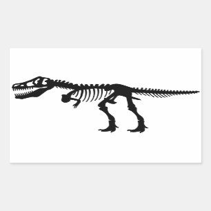 Adesivo Retangular Tyrannosaurs Rex Dinossaur Skeleton