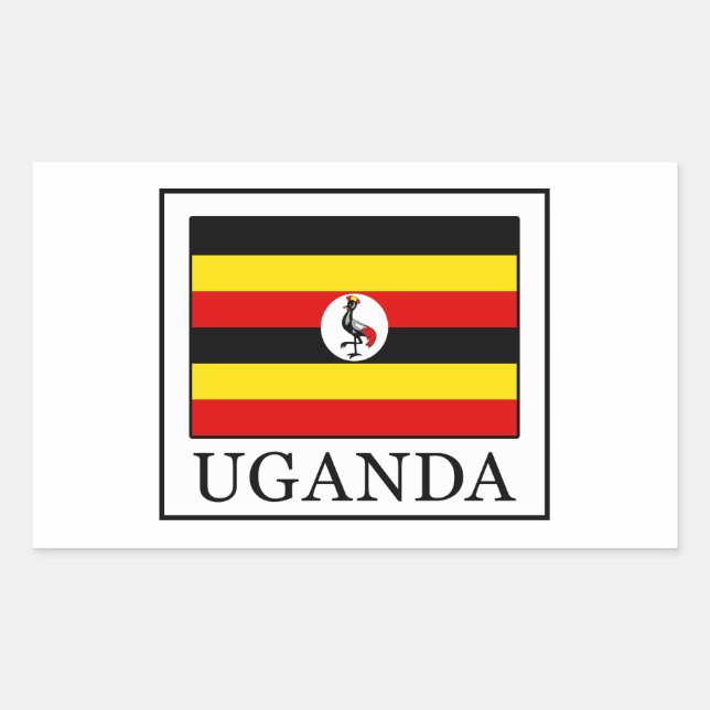 Adesivo Retangular Uganda (Frente)