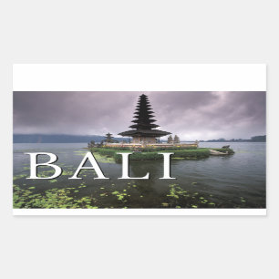 Adesivo Retangular Ulun Danu Temple   Bali, Indonésia