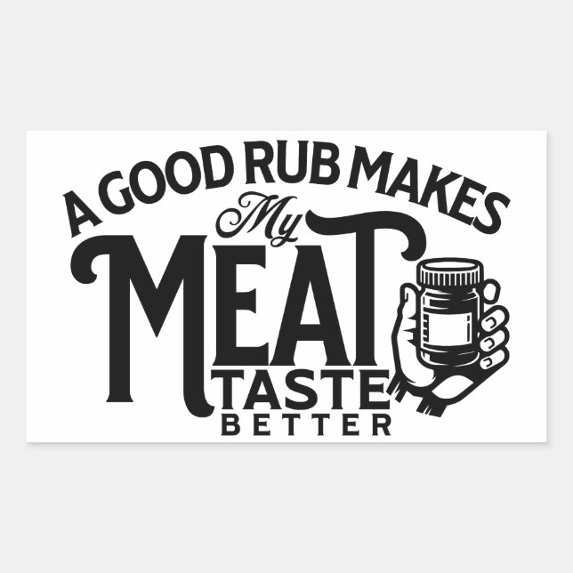 Adesivo Retangular Um Bom Pato Faz Meu Gosto De Carne Melhor (Frente)