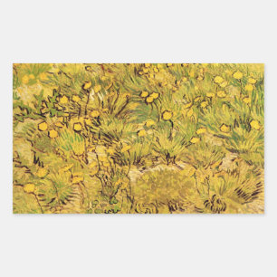 Adesivo Retangular Um Campo de Flores Amarelas por Vincent van Gogh