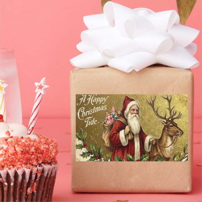 Adesivo Retangular Um Feliz Natal (Festa)