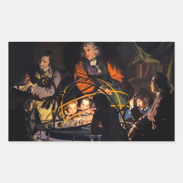 Adesivo Retangular Um Filósofo lecionando no Sistema Solar da Oraria (Frente)