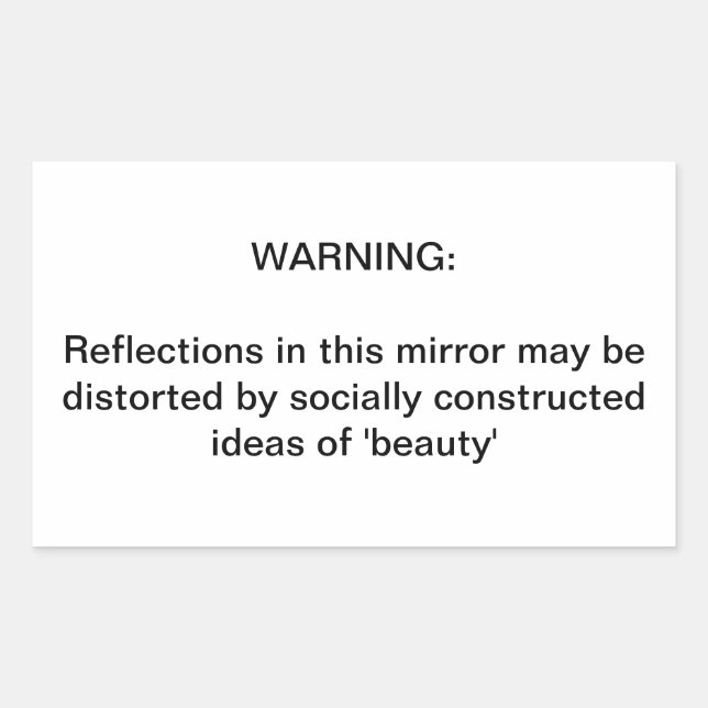 Adesivo Retangular Um lembrete importante (Frente)