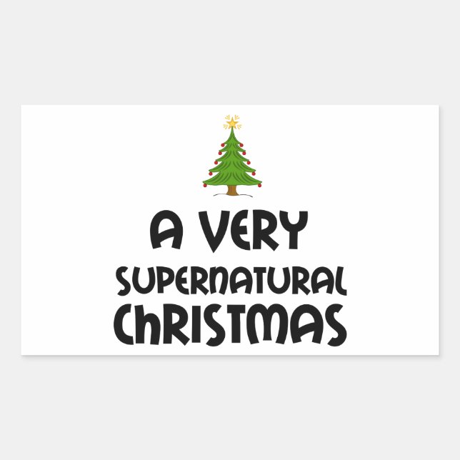 ADESIVO RETANGULAR UM NATAL MUITO SUPERNATURAL (Frente)