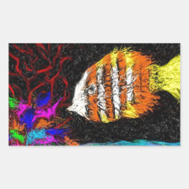 Adesivo Retangular Um Peixe De Muitos