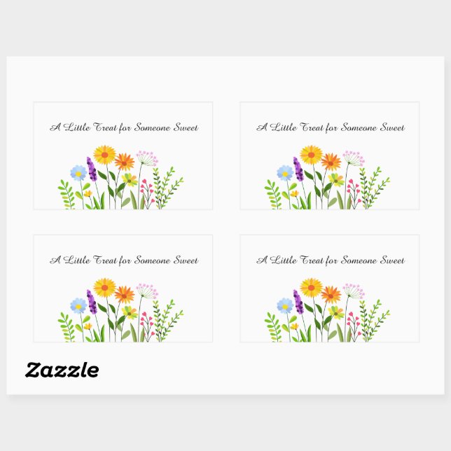 Adesivo Retangular Um Pequeno Presente para Alguém Querido (Folha)