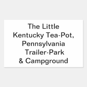 Adesivo Retangular Um pouco de Kentucky-Teapot, pai. Hankamer Artjunk