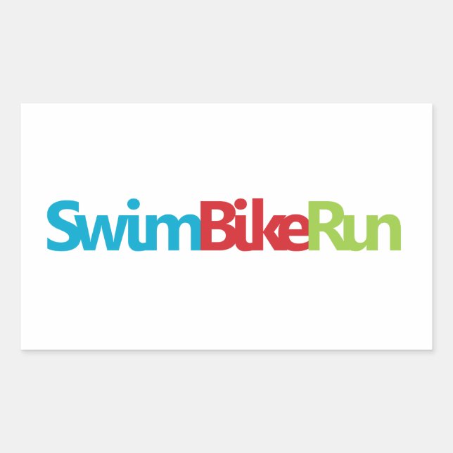 Adesivo Retangular Um presente Triathlon excelente para seu amigo ou  (Frente)