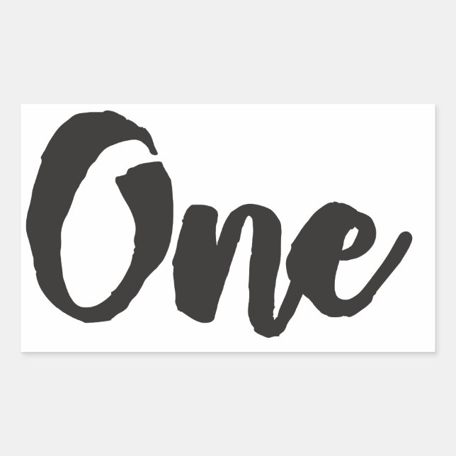 Adesivo Retangular Um primeiro aniversario de arte Primeiro Aniversár (Frente)