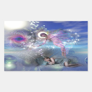 Adesivo Retangular Um romance pode ser um portal para realidades para