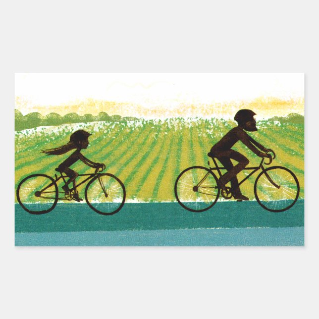 Adesivo Retangular Uma Corrida À Tarde (Frente)