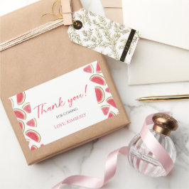 Adesivo Retangular Uma Em Uma Marca De Aniversário De Melão, Melancia