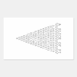 Adesivo Retangular Uma fatia do gráfico Pi