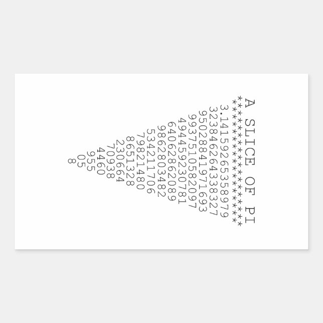 Adesivo Retangular Uma fatia do gráfico Pi (Frente)