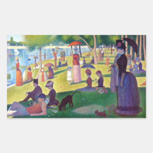 Adesivo Retangular Uma tarde de domingo em La Grande Jatte por Seurat