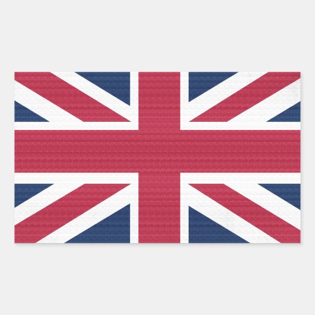 Adesivo Retangular União Britânica - União de bandeira - Jack Patriót (Frente)