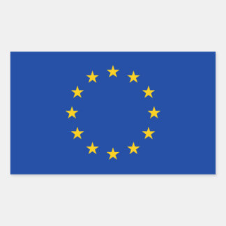Adesivo Retangular União Europeia - Bandeira da UE