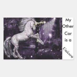 Adesivo Retangular Unicorn Car Sticker
