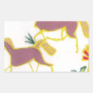 Adesivo Retangular Unicorn Sunshine