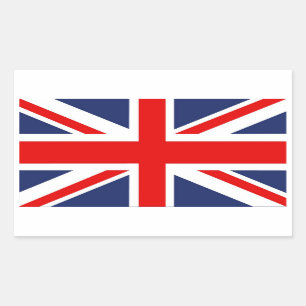 Adesivo Retangular Union Jack Flag-Reino Unido