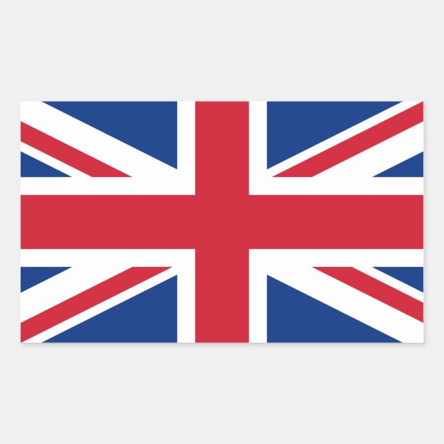 Adesivo Retangular Union Jack Reino Unido (Frente)