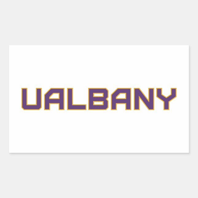 Adesivo Retangular Universidade de Albany Wordmark (Frente)