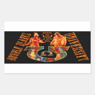 Adesivo Retangular Universidade Double Blazes