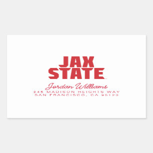 Adesivo Retangular Universidade Estadual de Jacksonville JAX STATE Bo